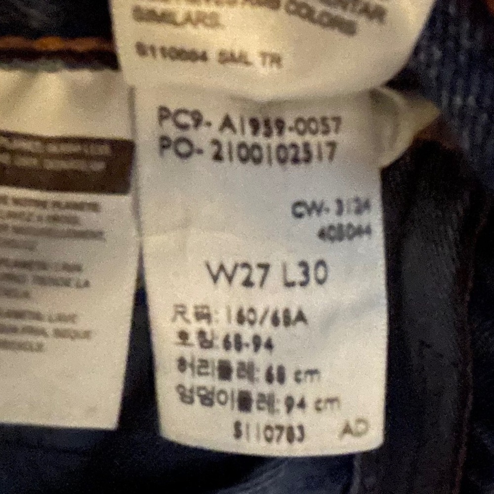 Vintage Levis Premium 501 Straight Leg Jeans Blue Denim Button Fly Womens 27x30 - Picture 7 of 10